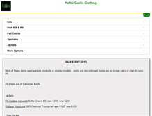 Tablet Screenshot of gaelicclothing.com